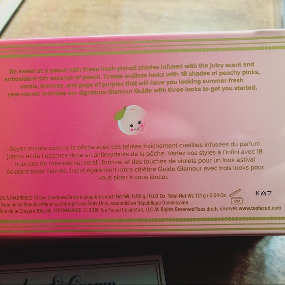 Nib Too Faced Sweet Peach Eyeshadows Palette Auth. - Picture 6 of 8